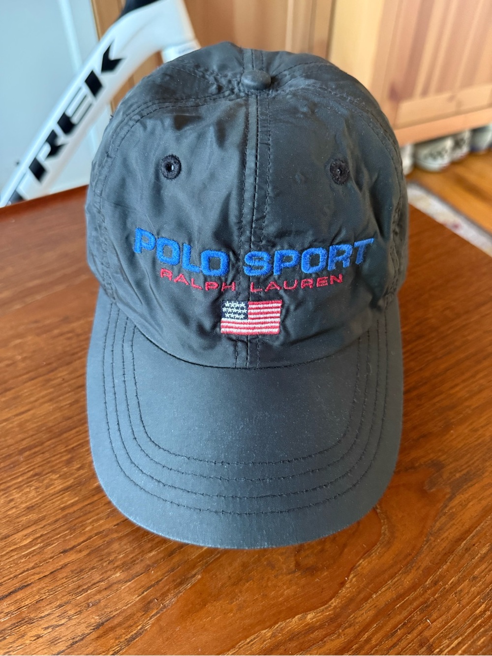 Rare 90s Polo Sport Ralph Lauren Black Nylon Cap Vintage